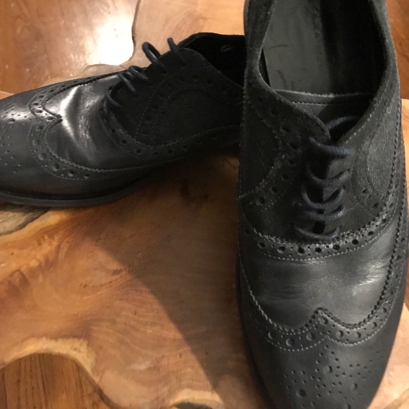 ZARA Dark Blue Men’s Brogues Shoes - Picture 2 of 4